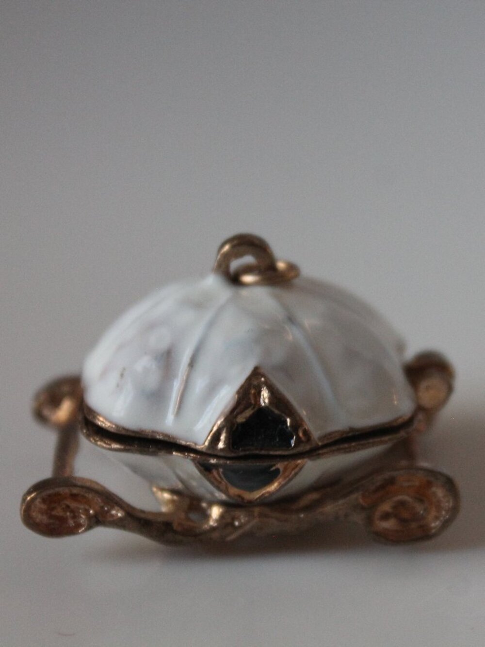 Pumpkin Coach Magnetic Locket Charm Pendant